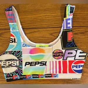 EUC Forever 21 Pepsi Graphic Bra, size small
